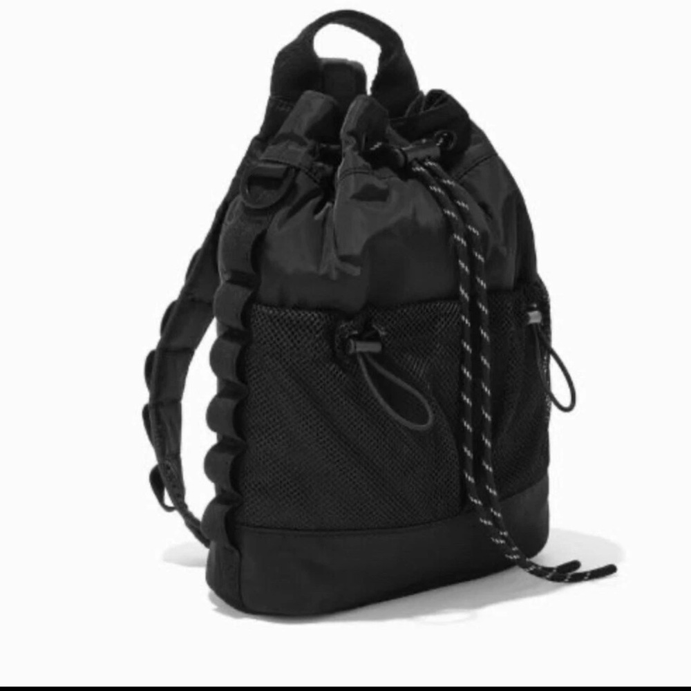 Dagne Dover Black Drawstring Shoulder Bag *NEW w TAGS